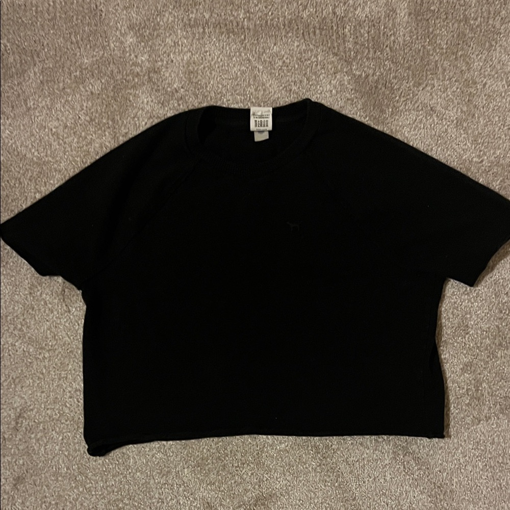 PINK Victoria's Secret Black Short Sleeve Tee